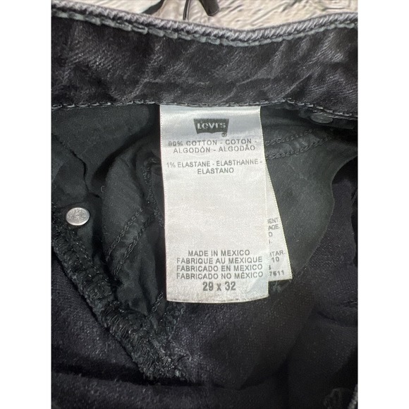 Levi’s Black-Denim Boot Leg Light Stretch Jeans Women's 29x32 (8) - Picture 4 of 7